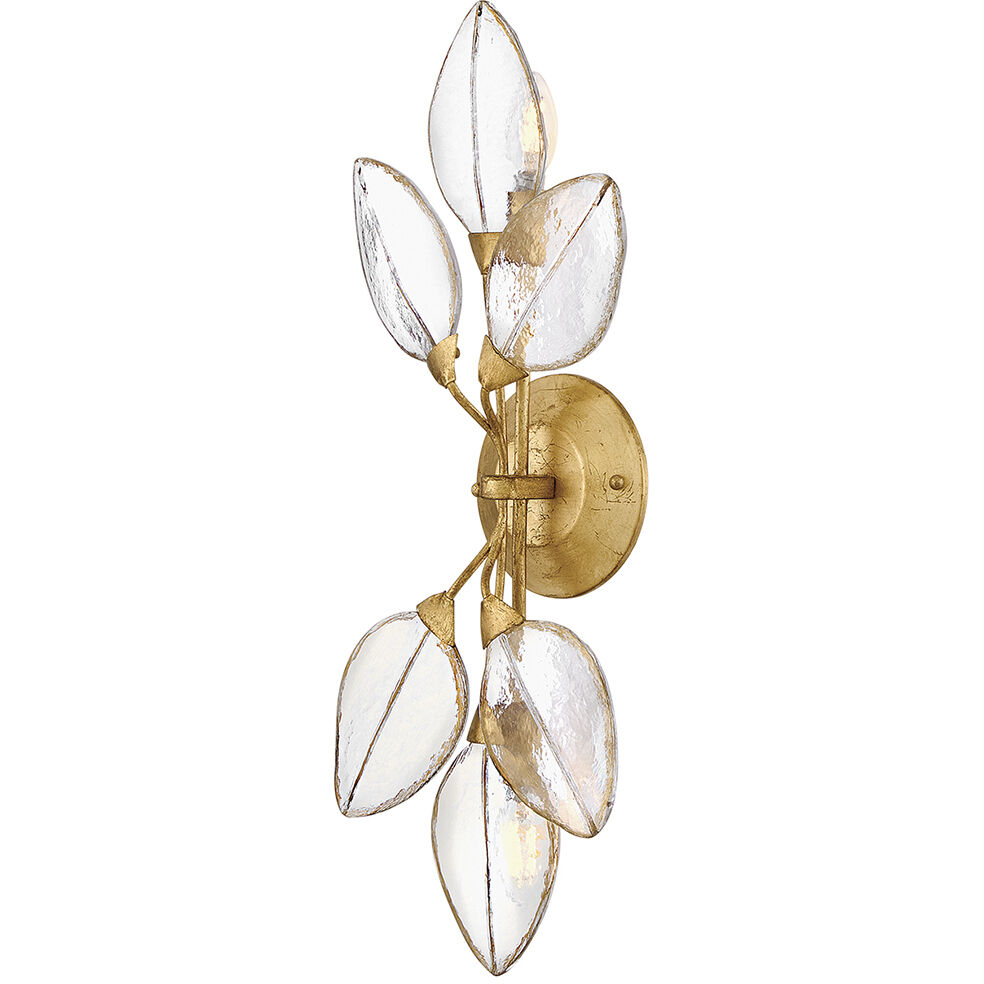 Amira 2 Light 9 inch Distressed Brass ADA Sconce Wall Light