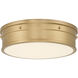 Marnex LED 13 inch Legacy Brass Flush Mount Ceiling Light