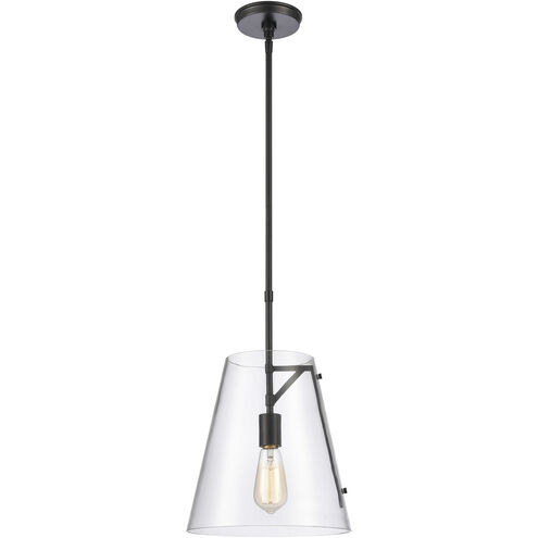 Trustle 1 Light 11 inch Matte Black Pendant Ceiling Light