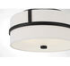 Contemporary 2 Light 13 inch Matte Black Flush Mount Ceiling Light