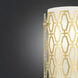 Marcel Wall Sconce Wall Light in Modern Brass, Frosted Cased White Glass, Geometric Framing