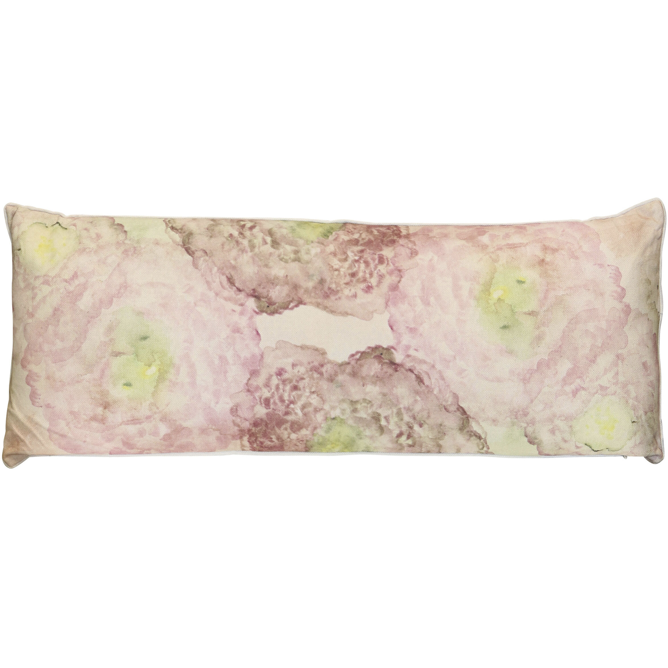 Blush Cloud Bloom 36 inch Soft Pink Pillow in 36" x 14"