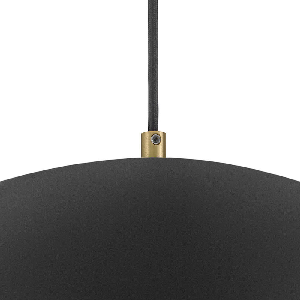 Lou 1 Light 22 inch Black with Lacquered Brass Pendant Ceiling Light