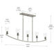 Jheni 5 Light 46 inch Brushed Nickel Linear Chandelier Ceiling Light