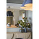 Lora 31.5 inch Blue Pendant Ceiling Light in Blue/Ash, 32 in, WEP Collection