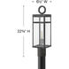 Open Air Porter 1 Light 22.75 inch Aged Zinc Outdoor Post Mount Lantern in Non-LED, Estate Series