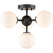 Alouette 4 Light Graphite Semi-flush Mount Ceiling Light