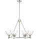 Yep Orwell 29 inch 60.00 watt Pewter Chandelier Ceiling Light in Clear Glass