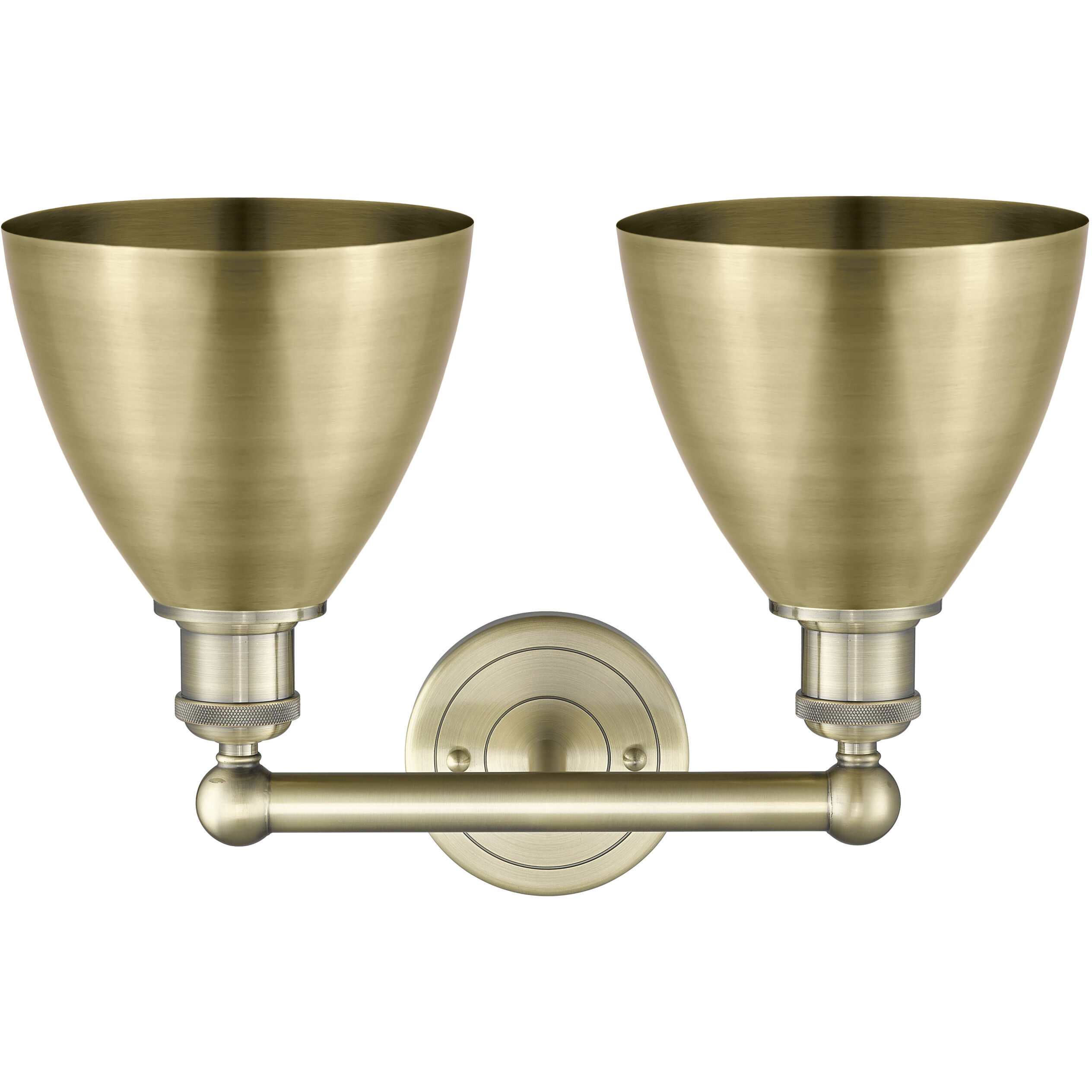 Metal Bristol 2 Light 16.5 inch Antique Brass Bath Vanity Light Wall Light