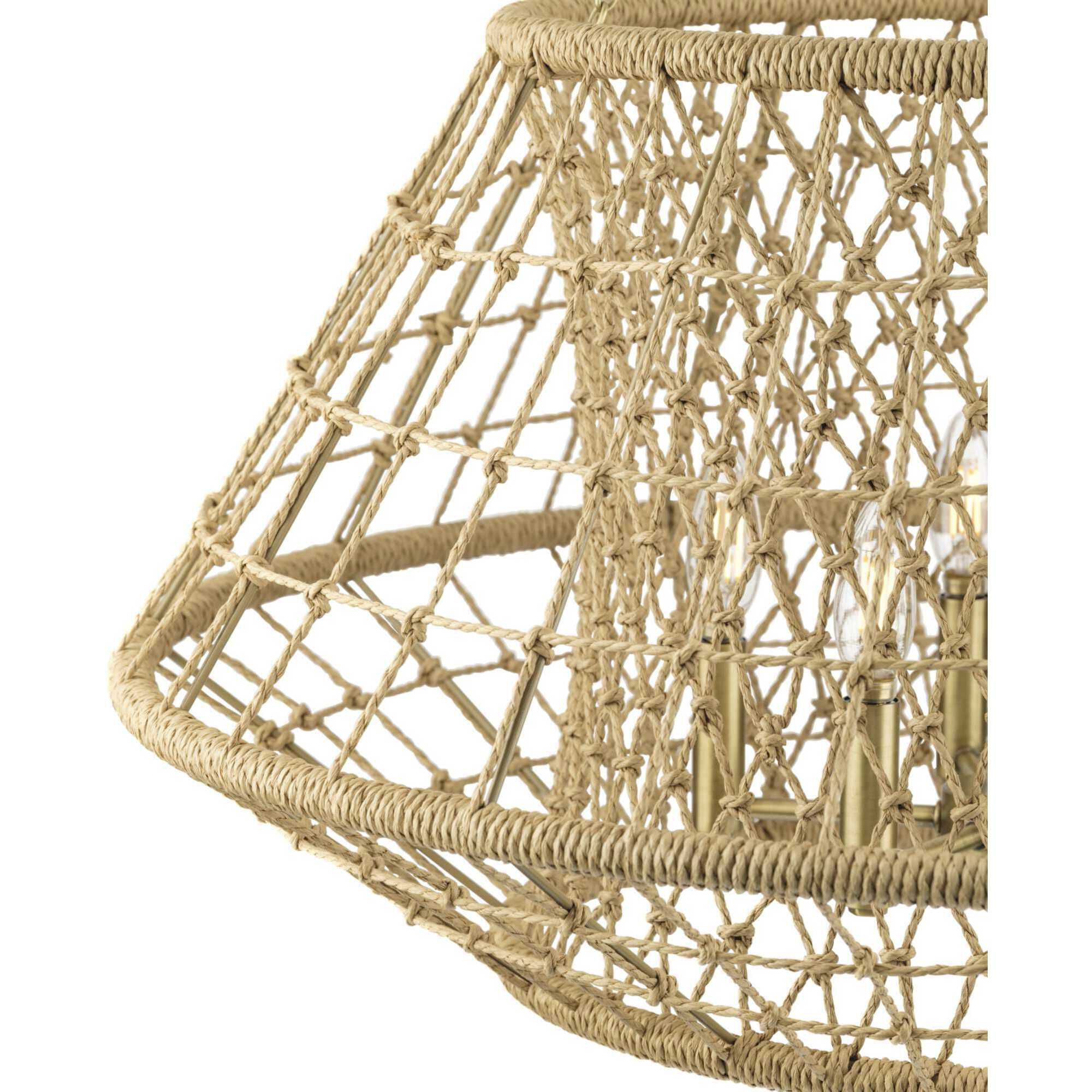 Laila 5 Light 30 inch Vintage Brass Chandelier Ceiling Light, Design Series