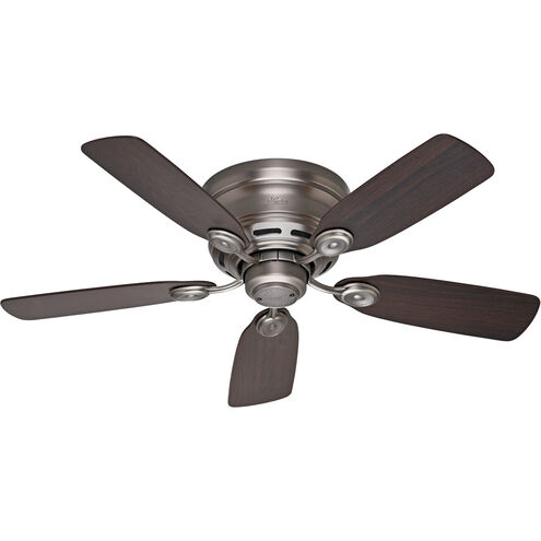 Low Profile 42 inch Antique Pewter with Dark Walnut/Chestnut Blades Ceiling Fan, Low Profile