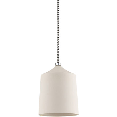 Megan 1 Light 6 inch Polished Nickel / Matte White Pendant Ceiling Light