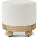 Origins 18 inch Sesame Ottoman, Wooden, Upholstered
