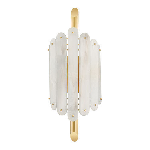 Selene 4 Light 11 inch Vintage Polished Brass Wall Sconce Wall Light