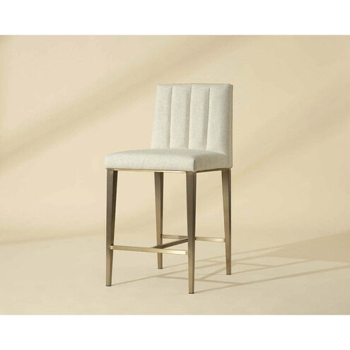 Wilbur 39.75 inch Geralt Linen Counter Stool