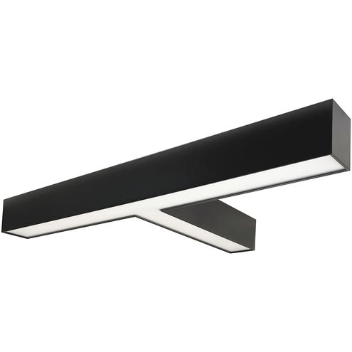 L-Line 3.25 inch Black LED Indirect/Direct Linear Ceiling Light, T-Shaped, Selectable CCT