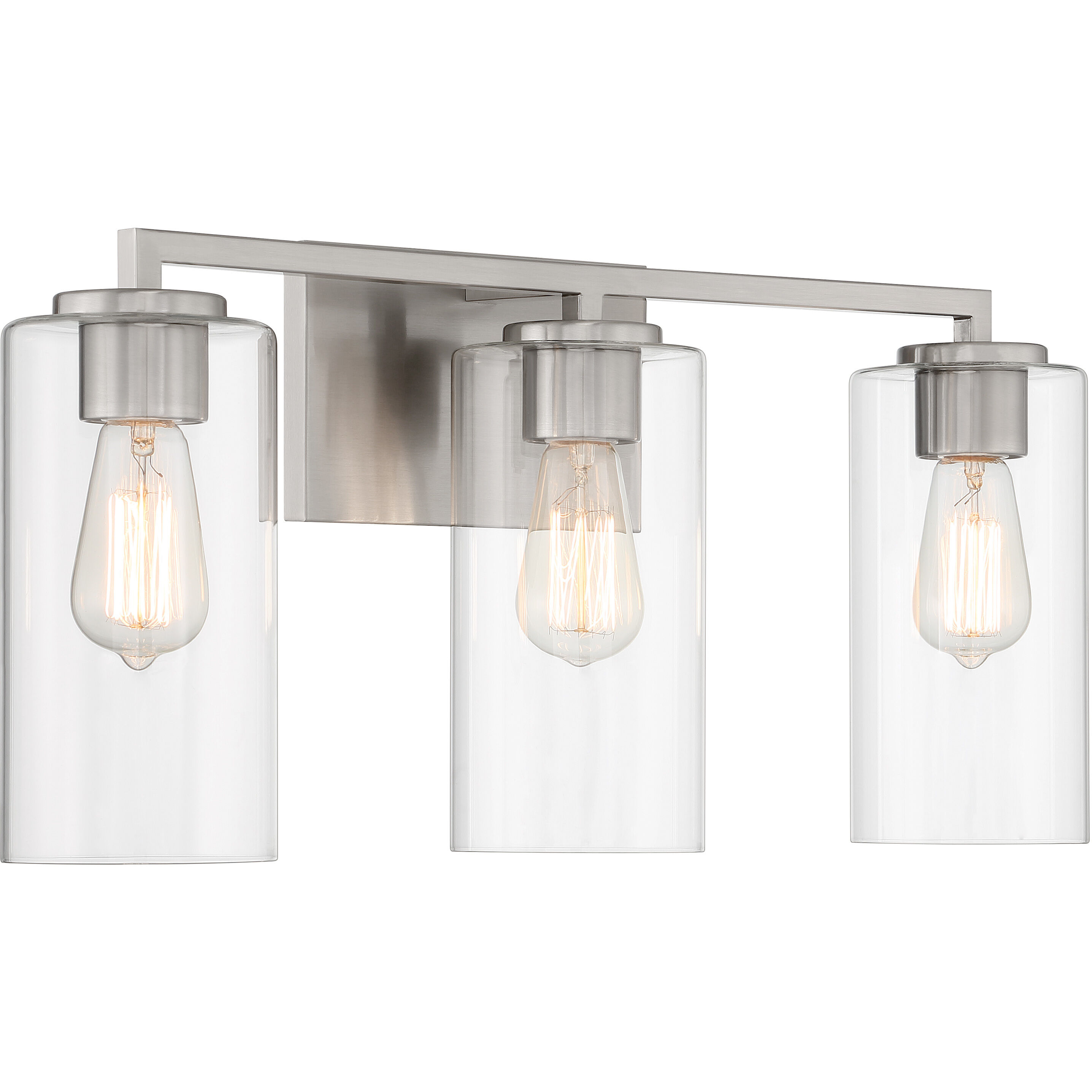 Acacia 3 Light 24 inch Brushed Nickel Bath Light Wall Light