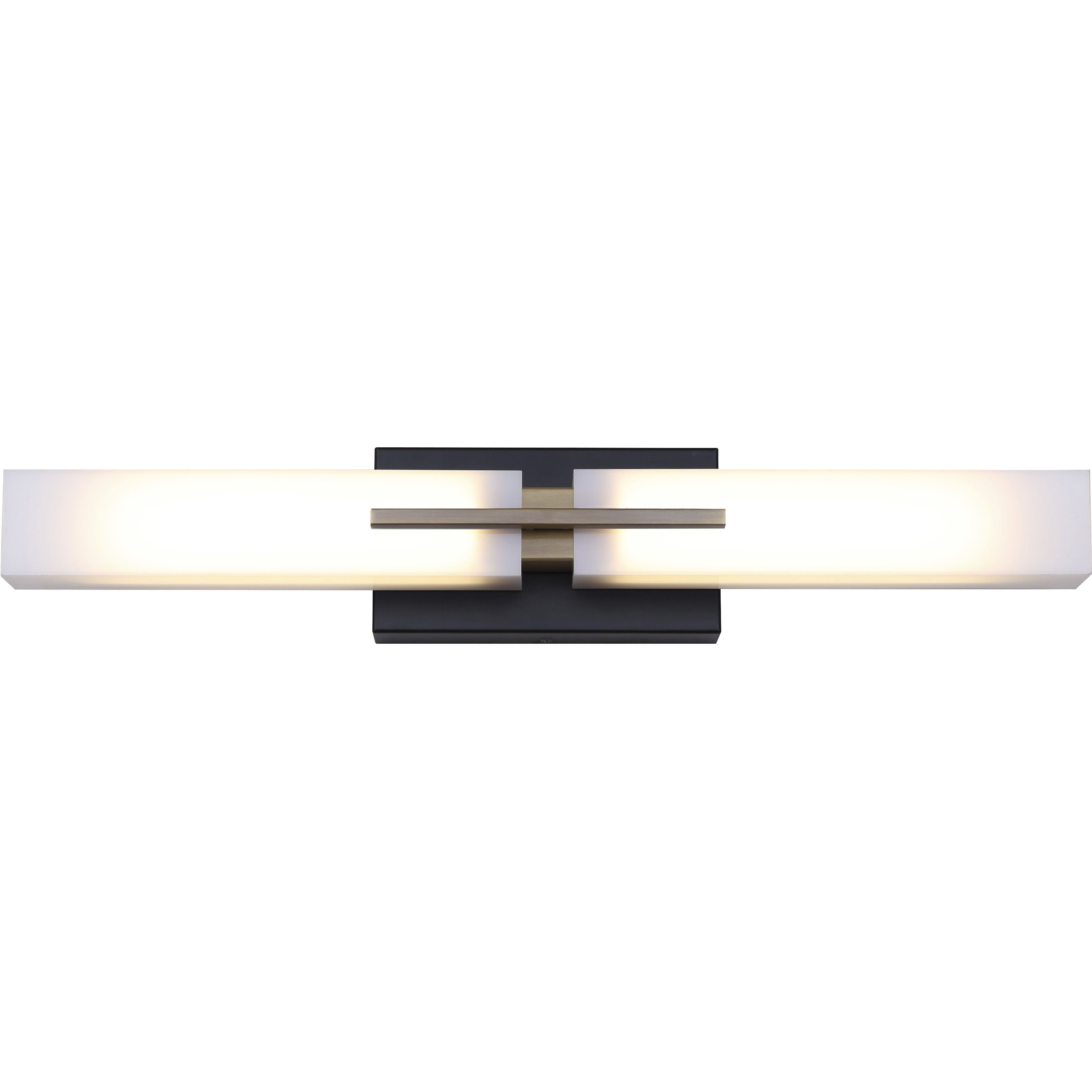 Hazel LED 24 inch Matte Black and Gold Vanity Light Wall Light