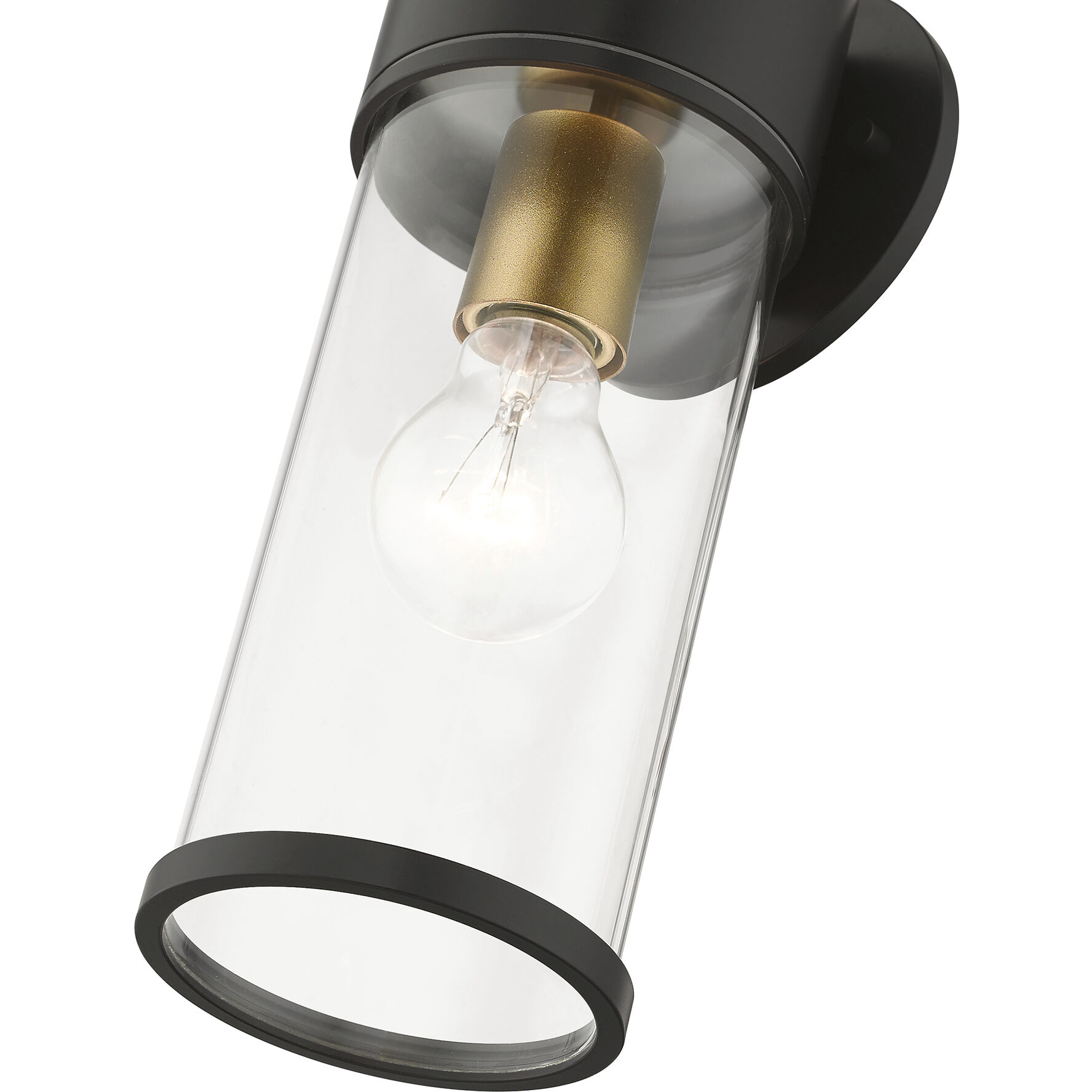 Atlantic 1 Light 4.5 inch Bronze with Antique Gold Finish Accents Outdoor Medium Wall Lantern Wall Light