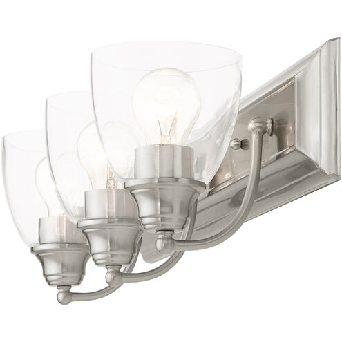 Birmingham 3 Light 24 inch Brushed Nickel Vanity Sconce Wall Light