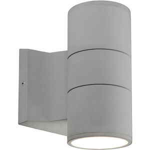 Lund LED 7 inch Gray Exterior Wall Sconce