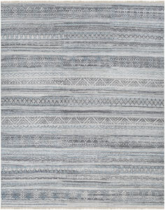 Pompei 120 X 96 inch Pewter Rug, Rectangle