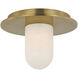 Kelly Wearstler Fosse LED 5.5 inch Antique-Burnished Brass Solitaire Flush Mount Ceiling Light