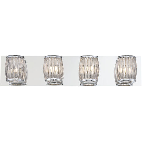 Barile 4 Light 25 inch Chrome Vanity Light Wall Light