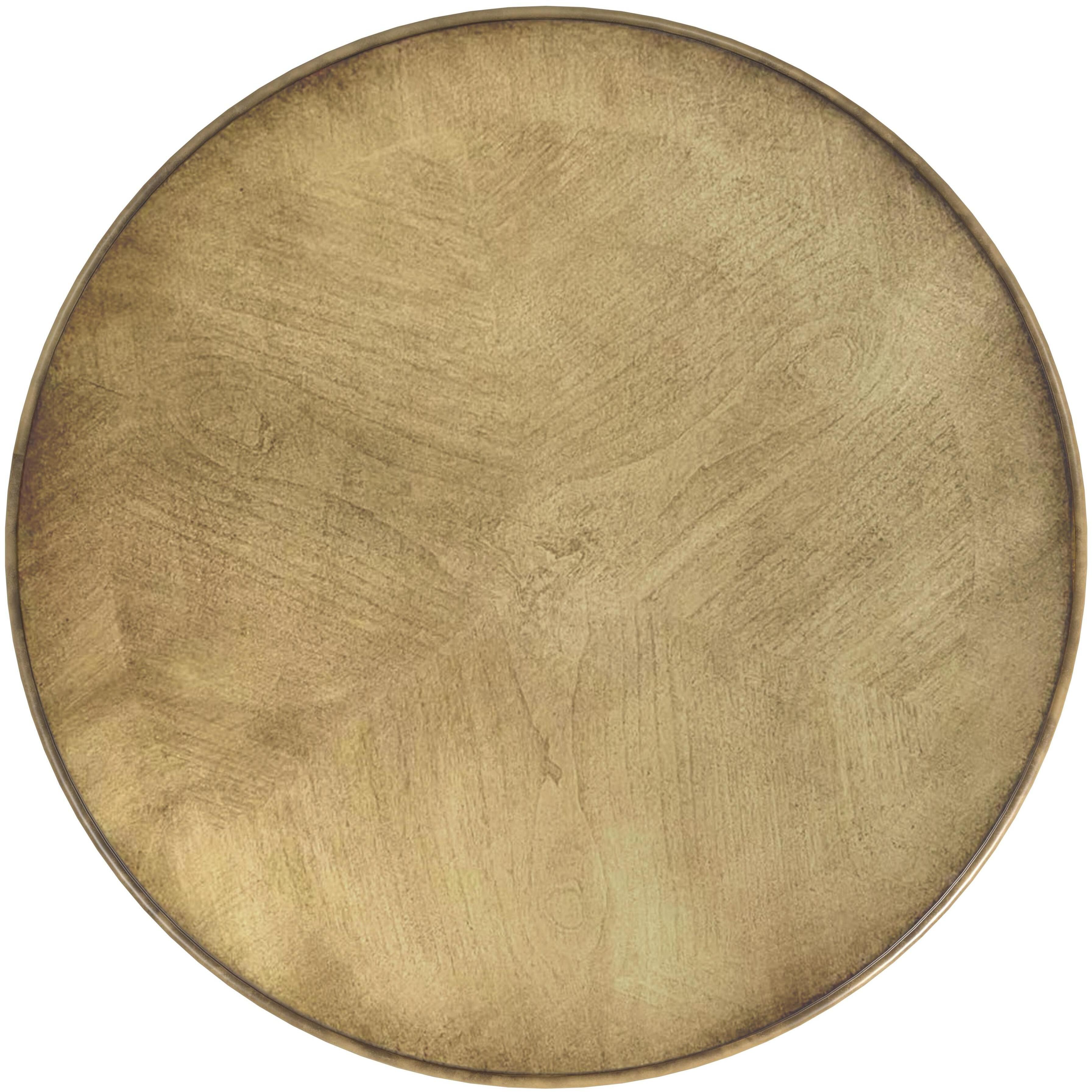 Lawrie  Drum End Table in Beige