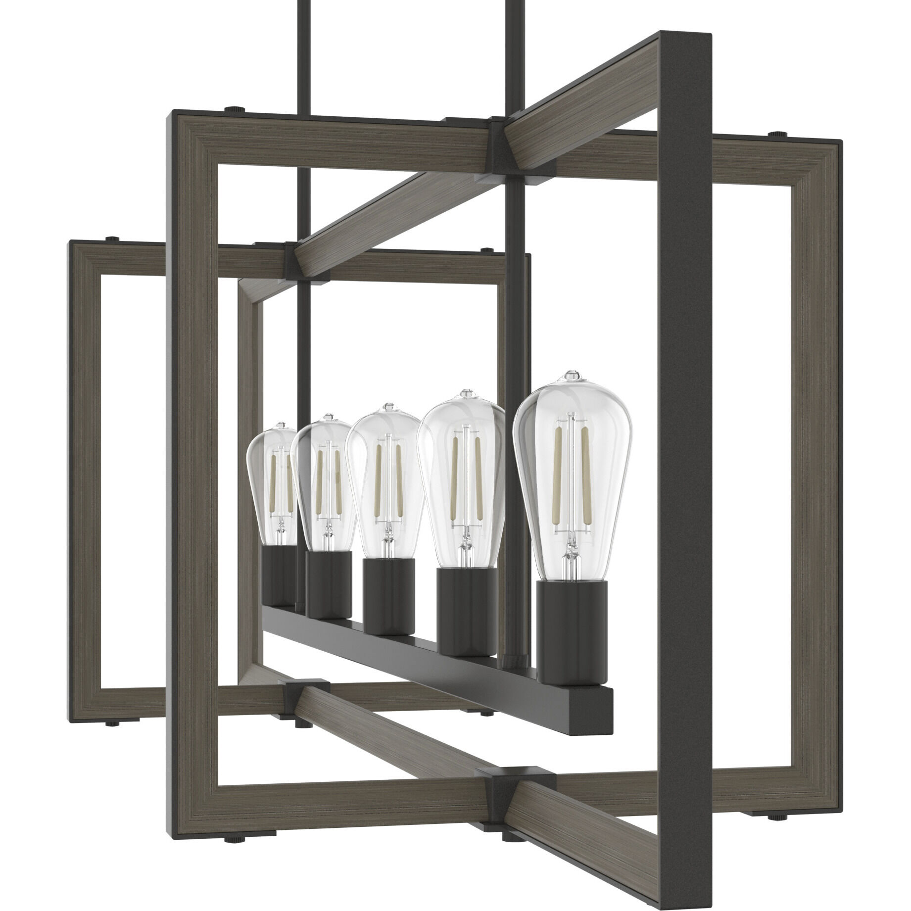 Woodburn 5 Light 48 inch Noble Bronze Linear Chandelier Ceiling Light