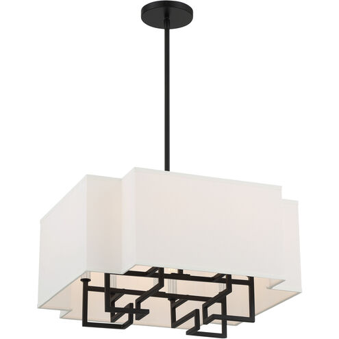 Upham Estates 8 Light 20 inch Coal /Polished Nickel Pendant Ceiling Light