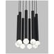 Sean Lavin Guyed LED Nightshade Black Chandelier Ceiling Light, Integrated LED