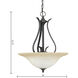 Prestige 3 Light 18 inch Sable Bronze Pendant Ceiling Light
