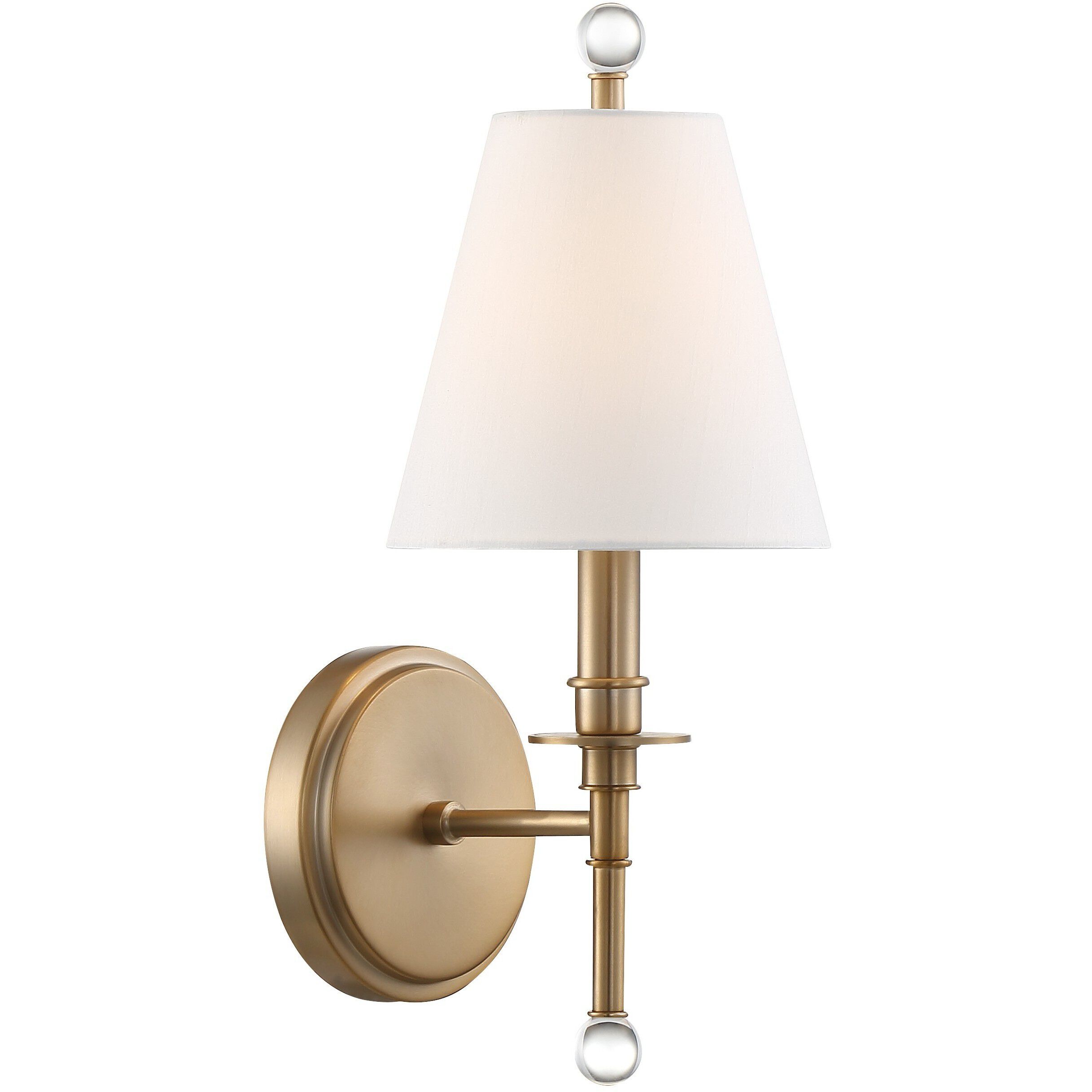 Riverdale Bath Sconce Wall Light in Aged Brass
