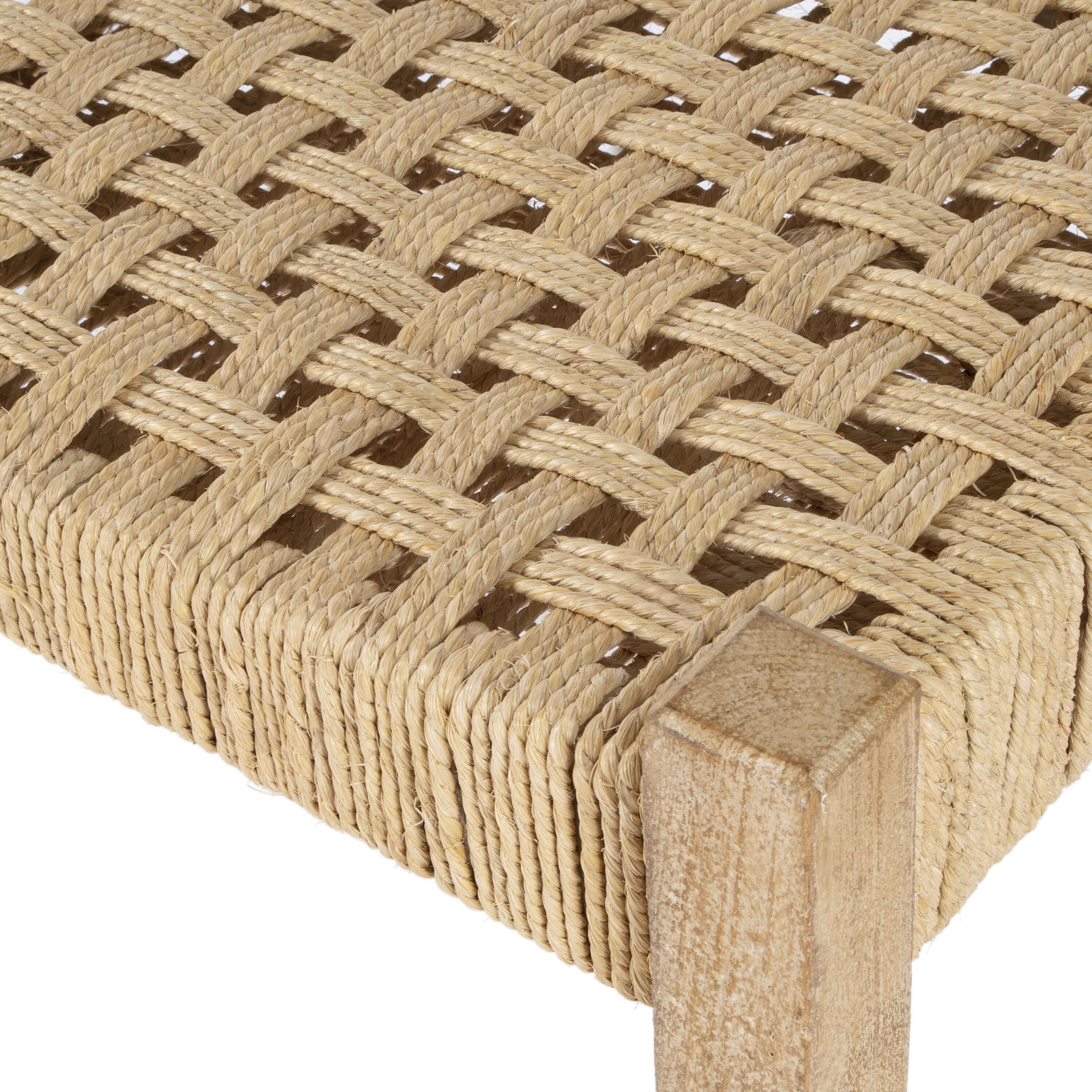 Garner Woven Jute Accent Stool in Natural