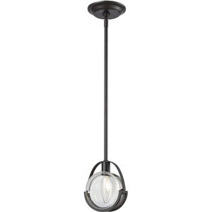 Focal Point 1 Light 5 inch Oil Rubbed Bronze with Clear Mini Pendant Ceiling Light