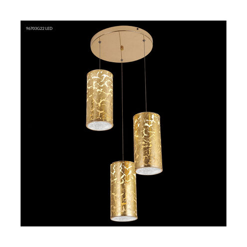 Zoe LED Gold Acrylic Chandelier Ceiling Light