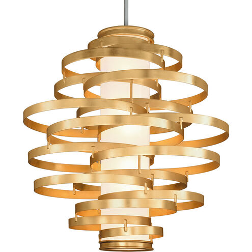 Vertigo 3 Light 45 inch Gold Leaf Chandelier Ceiling Light