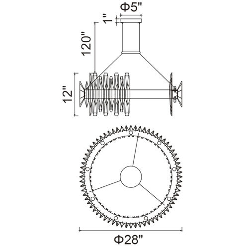 Cityscape 18 Light 28 inch Satin Gold Chandelier Ceiling Light