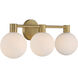 Fenton 3 Light 24 inch Legacy Brass Vanity Light Wall Light