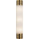 Willard 3 Light 4.38 inch Vintage Brass Bath Vanity Light Wall Light in Opal Glass