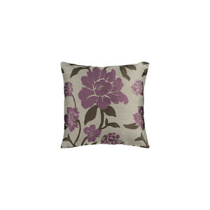 Blossom 22 X 22 inch Taupe/Bright Purple/Black Pillow Kit