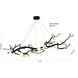 CC Series 15 Light 32.5 inch Black Chandelier Ceiling Light