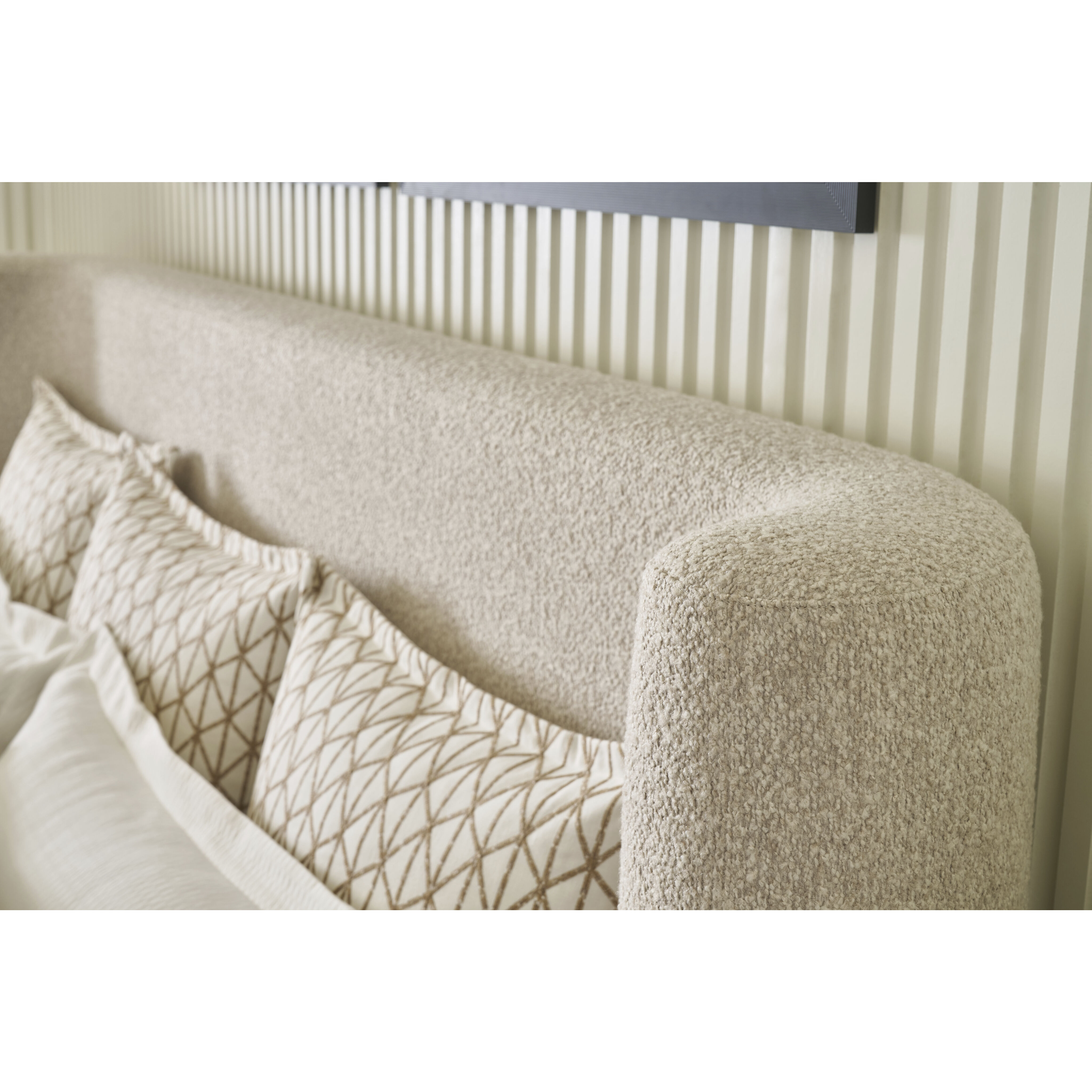 Maxwell Obsidian California King Bed, Wooden, Upholstered