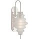 Kelly Wearstler Tableau 1 Light 6.75 inch Polished Nickel Sconce Wall Light in Volcanic Glass, Large