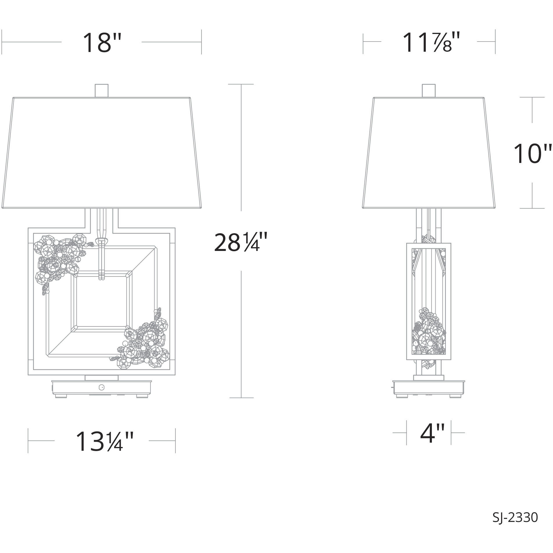 Forever Eva 28.25 inch 7.00 watt Polished Chrome Table Lamp Portable Light in Black Rope, Black Rope