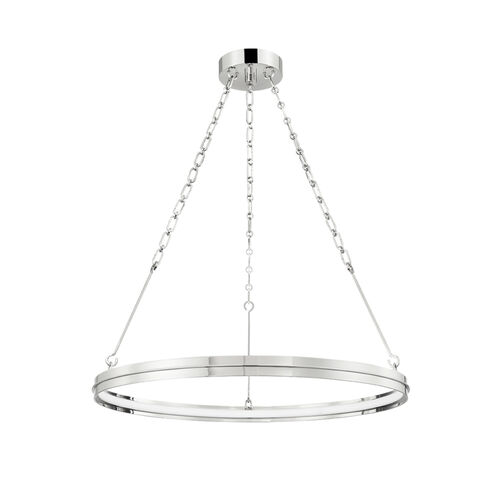 Rosendale LED 28 inch Polished Nickel Chandelier Ceiling Light, Small