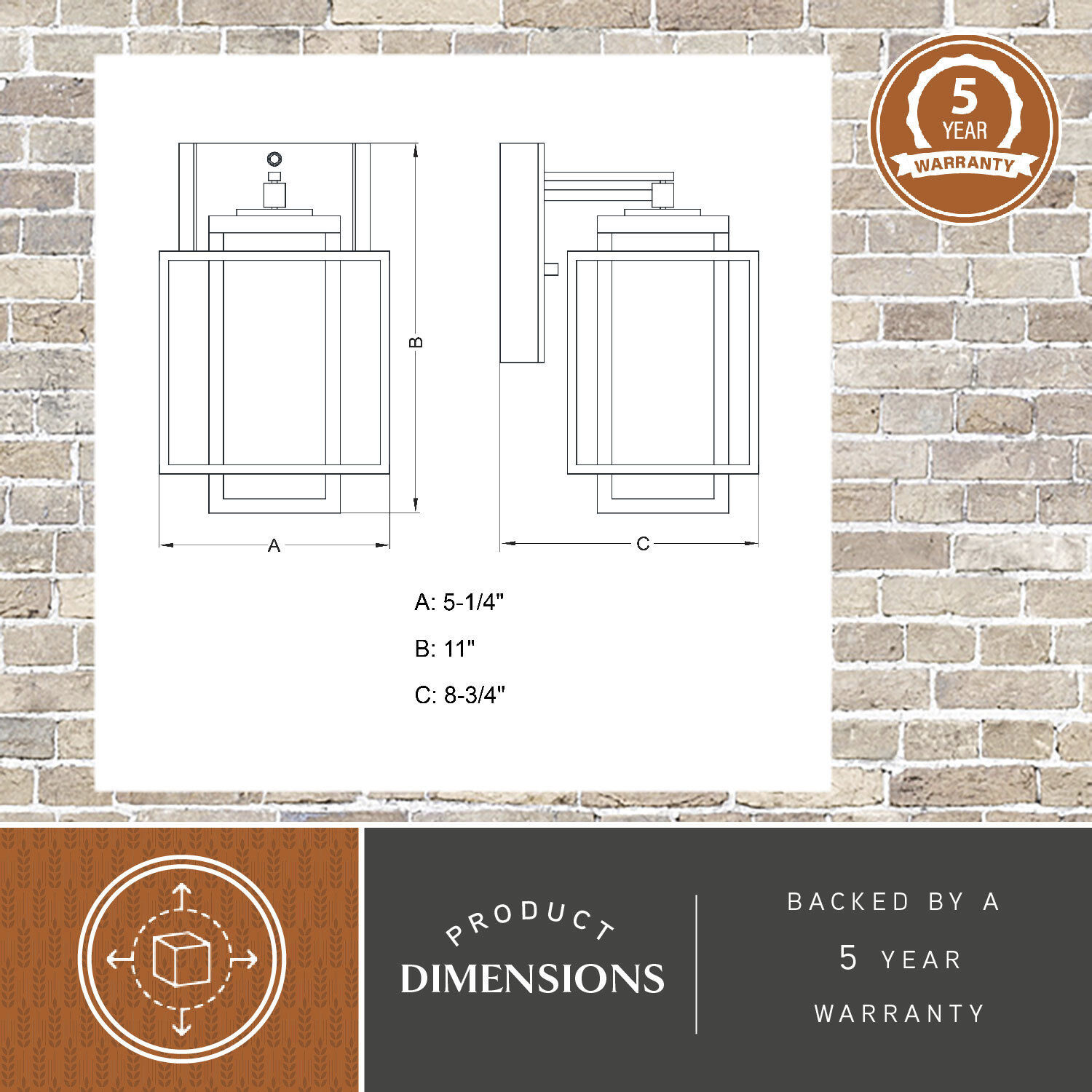 Hyde Park LED 11 inch Espresso Bronze Outdoor Wall