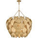 Camille 12 Light 45 inch Distressed Brass Chandelier Ceiling Light