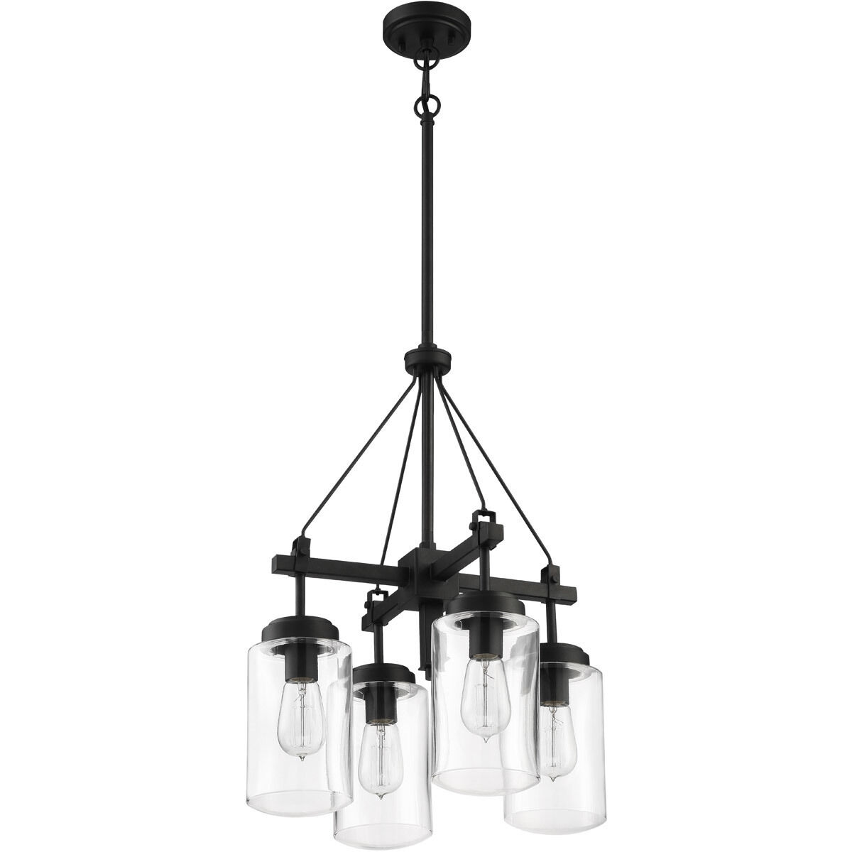 Crosspoint 4 Light 18.25 inch Espresso Outdoor Chandelier